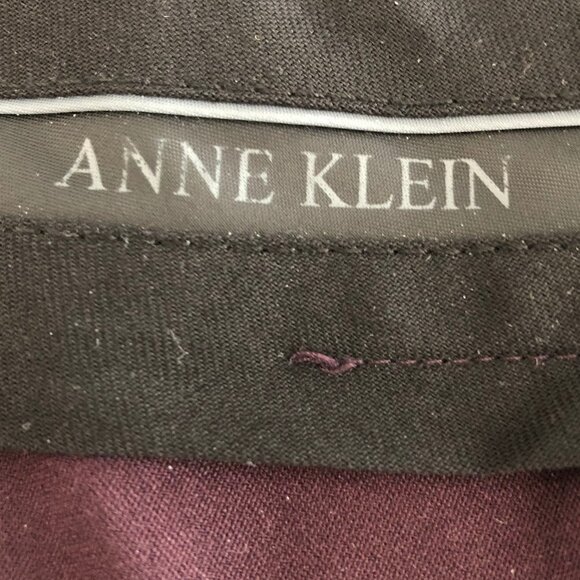 Anne Klein Modern Vintage Slim Fit Polyester Blend Trousers Purple Size 6 - Picture 7 of 9
